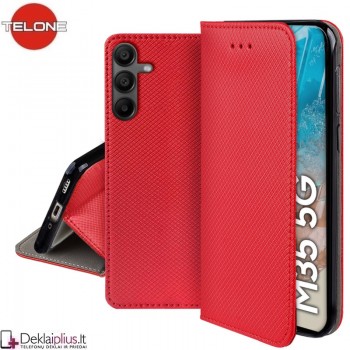 Telone atverčiamas dėklas - raudonas (Samsung Galaxy M35 5G) Telone atverčiamas dėklas - raudonas (Samsung Galaxy M35 5G)